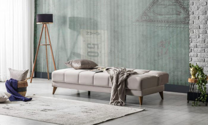 3 ספה תלת מושבית נפתחת Dream Home דגם קלאפה, כולל זוג כריות נוי