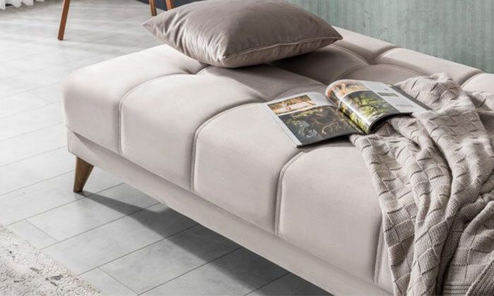 4 ספה תלת מושבית נפתחת Dream Home דגם קלאפה, כולל זוג כריות נוי