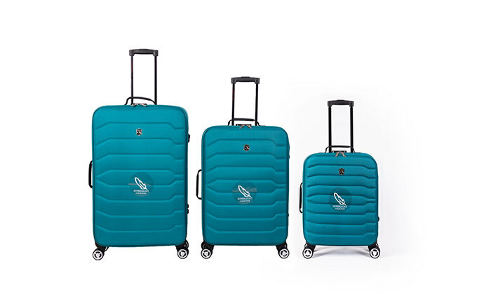 5 סט 3 מזוודות בד SWISS - צבעים לבחירה