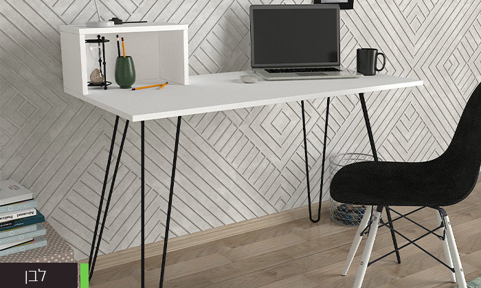 9 שולחן כתיבה עם רגלי סיכה דגם עומר - צבעים לבחירה