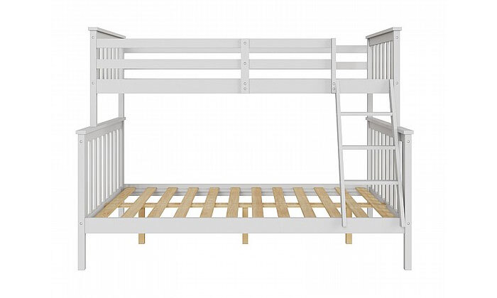 7 מיטת קומותיים מעץ מלא עם מזרנים Twins Design דגם ספיר - צבע לבחירה