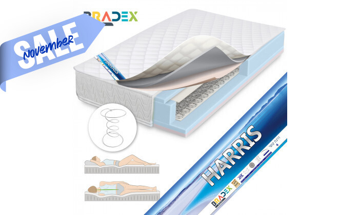 12 מיטה זוגית מעץ מלא 160x200 ס"מ BRADEX דגם VISTA - אופציה למזרן