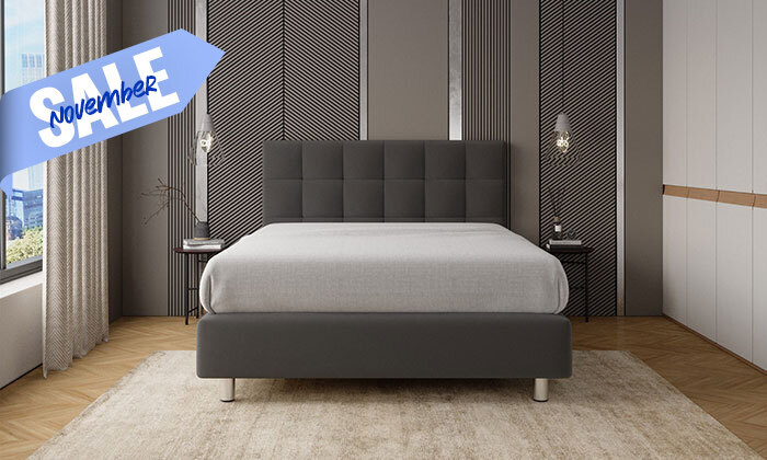 1 מיטה מרופדת עם מזרן וארגז מצעים House design, דגם גבריאל - מידות וצבעים לבחירה