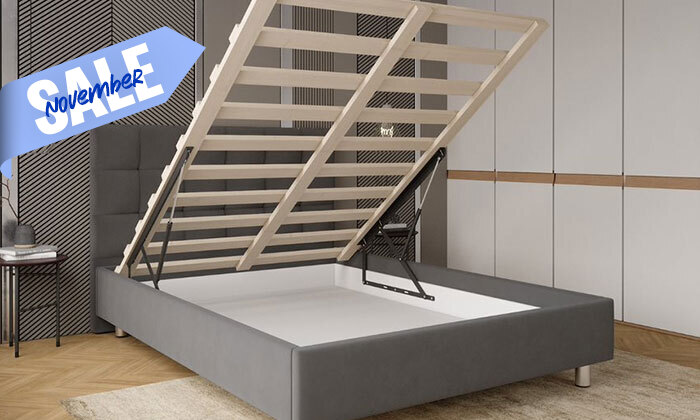 5 מיטה מרופדת עם מזרן וארגז מצעים House design, דגם גבריאל - מידות וצבעים לבחירה