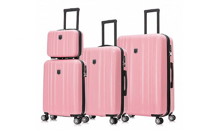5 סט 3 מזוודות PC 100% קשיחות 20, 25 ו-29 אינץ' SWISS‏ ותיק תואם - צבעים לבחירה