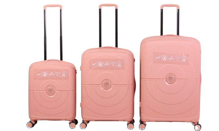 4 סט 3 מזוודות קשיחות 20, 25 ו-28 אינץ' SWISS BAG‏ דגם 100%PP - צבעים לבחירה