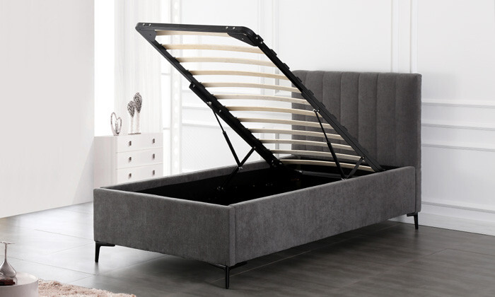 4 מיטת יחיד מרופדת עם ארגז מצעים HOME DECOR, דגם יוגה