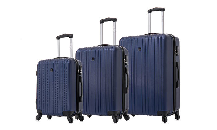 4 שלישיית מזוודות קשיחות SWISS SKY - צבעים לבחירה
