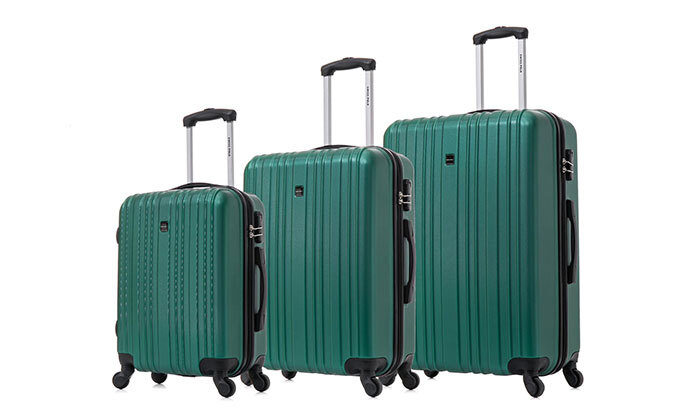 5 שלישיית מזוודות קשיחות SWISS SKY - צבעים לבחירה