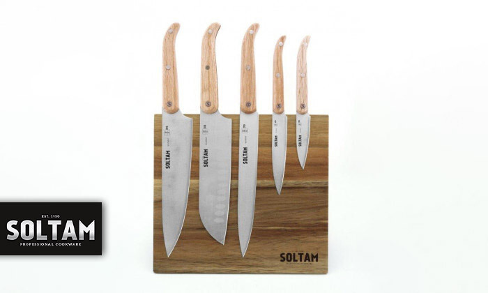 סולתם SOLTAM: מעמד סכינים מגנטי מעץ