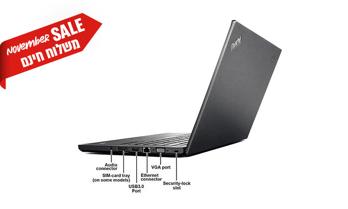4 מחשב נייד מחודש Lenovo דגם ThinkPad T450s עם מעבד i7, מסך מגע "14 וזיכרון 12GB
