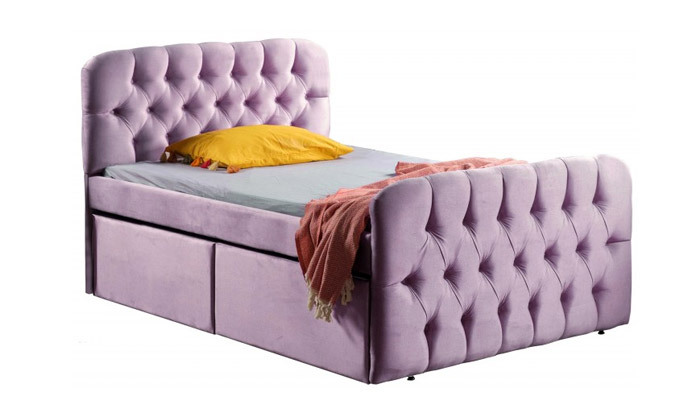 8 רהיטי סוכריה: מיטה וחצי דגם קפיטונז' עם מיטת חבר ומזרנים - צבעים לבחירה