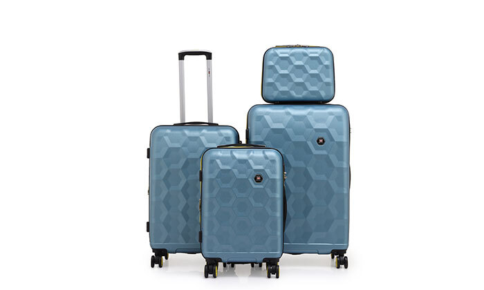 9 4 מזוודות קשיחות 14, 20, 24 ו-28 אינץ' SWISS VOYAGER דגם ROMA - צבעים לבחירה