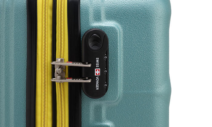 17 4 מזוודות קשיחות 14, 20, 24 ו-28 אינץ' SWISS VOYAGER דגם ROMA - צבעים לבחירה