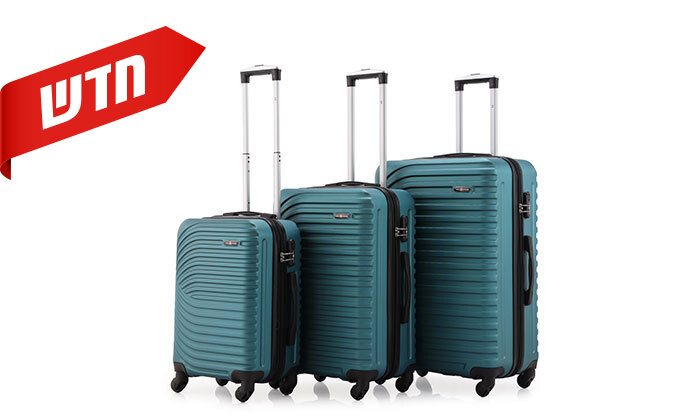 5 סט 3 מזוודות קשיחות "20, "24 ו-"28 SWISS TORRINO - צבעים לבחירה