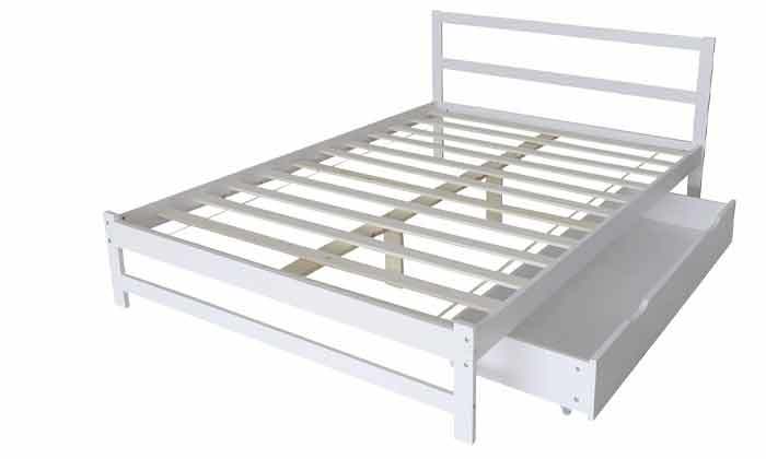 4 מיטה זוגית עם ארגז מצעים BRADEX דגם MIRA - אופציה למזרן