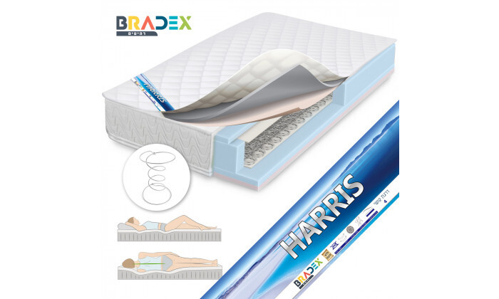 11 מיטה זוגית מרופדת BRADEX דגם LANDA - צבע לבחירה ואופציה למזרן