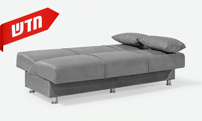 3 ספה נפתחת למיטה עם ארגז מצעים GAROX דגם קוזי - צבע לבחירה