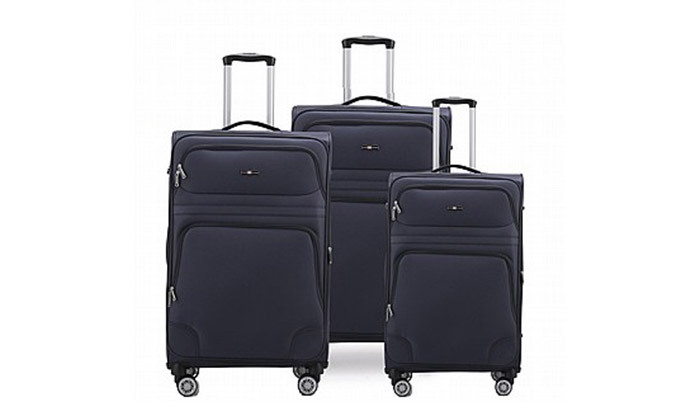 15 סט 3 מזוודות בד 20, 24 ו-28 אינץ' CASTLEGATE SWISS - צבעים לבחירה