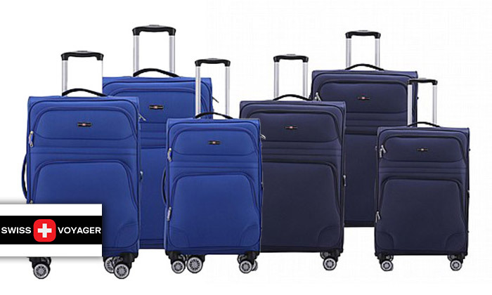 2 סט 3 מזוודות בד 20, 24 ו-28 אינץ' CASTLEGATE SWISS - צבעים לבחירה