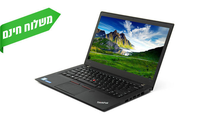 4  מחשב נייד מחודש Lenovo דגם ThinkPad T460s עם מסך "14, זיכרון 8GB ומעבד i5