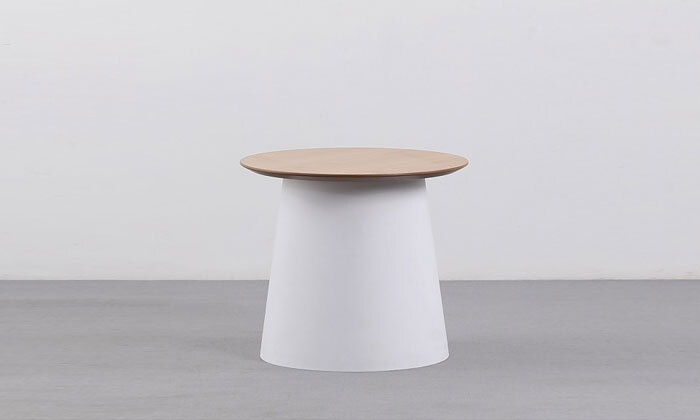 5 ​​​​​​​שולחן קפה פלסטיק בשילוב פורניר אלון TAKE IT - צבעים לבחירה