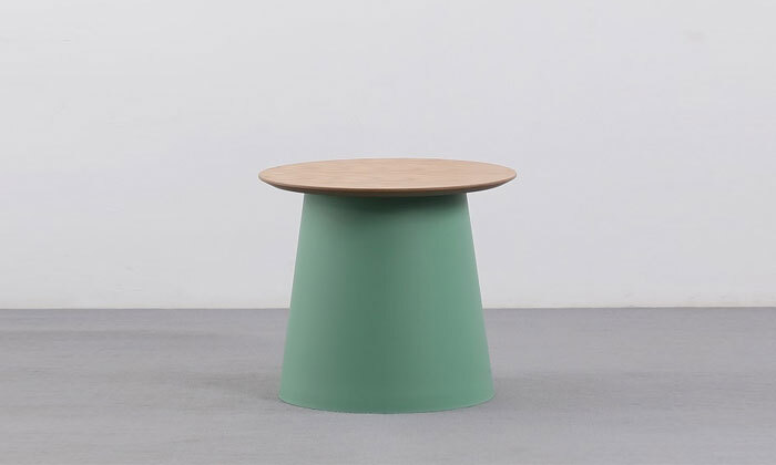 8 ​​​​​​​שולחן קפה פלסטיק בשילוב פורניר אלון TAKE IT - צבעים לבחירה