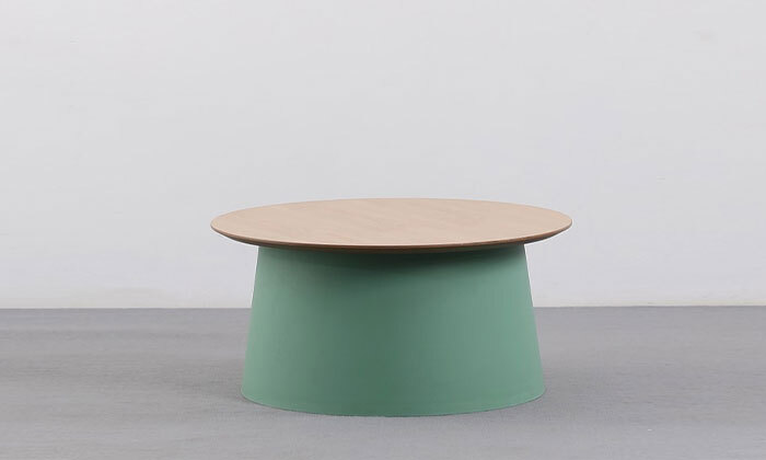 11 ​​​​​​​שולחן קפה פלסטיק בשילוב פורניר אלון TAKE IT - צבעים לבחירה
