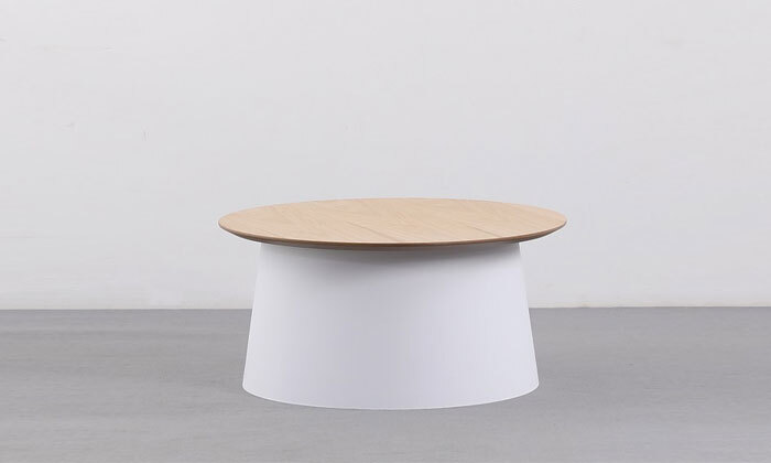 12 ​​​​​​​שולחן קפה פלסטיק בשילוב פורניר אלון TAKE IT - צבעים לבחירה