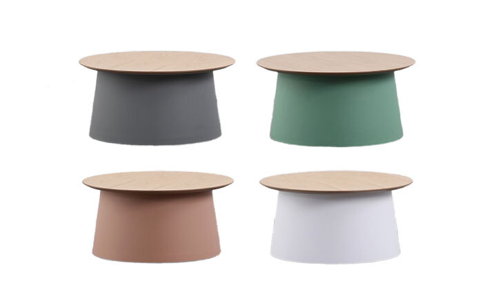 14 ​​​​​​​שולחן קפה פלסטיק בשילוב פורניר אלון TAKE IT - צבעים לבחירה
