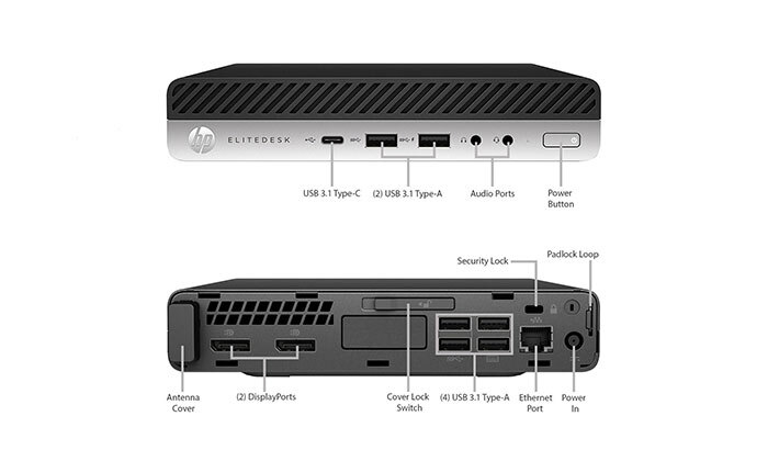 6 מחשב נייח מחודש HP דגם EliteDesk 800 G3 עם זיכרון 8GB ומעבד i5