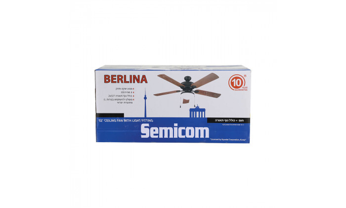 3 מאוורר תקרה 52 אינץ' Semicom דגם BERLINA