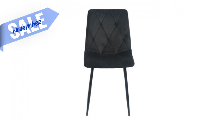 3 סט 4 כיסאות לפינת אוכל דגם MILANO - צבע שחור