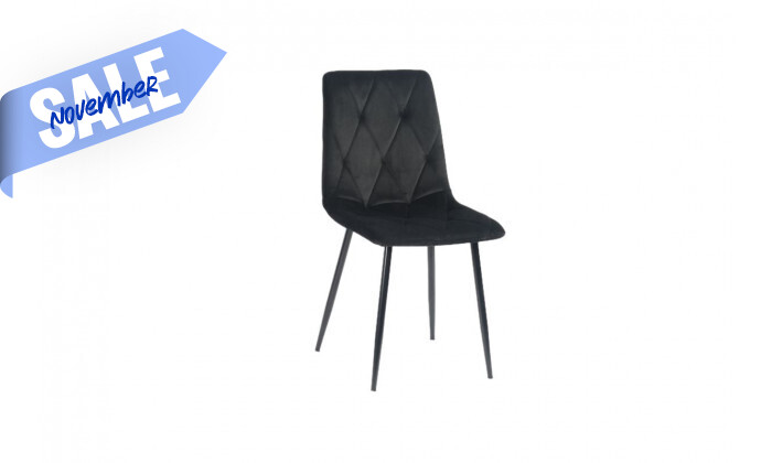 6 סט 4 כיסאות לפינת אוכל דגם MILANO - צבע שחור