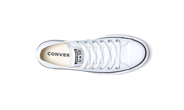 3 נעלי סניקרס Converse לנשים בדגם Chuck Taylor Lift Ox platform -לבן