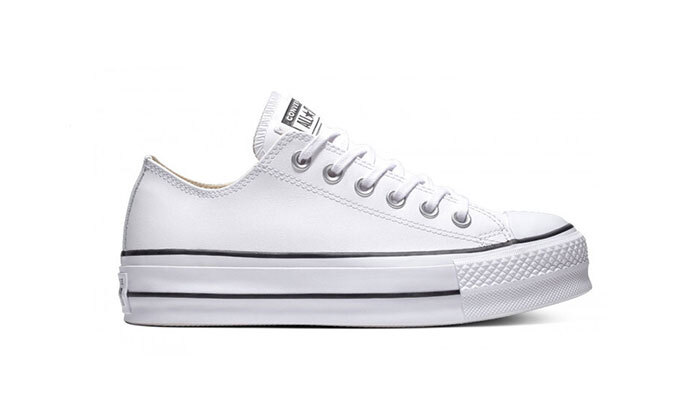 5 נעלי סניקרס Converse לנשים בדגם Chuck Taylor Lift Ox platform -לבן