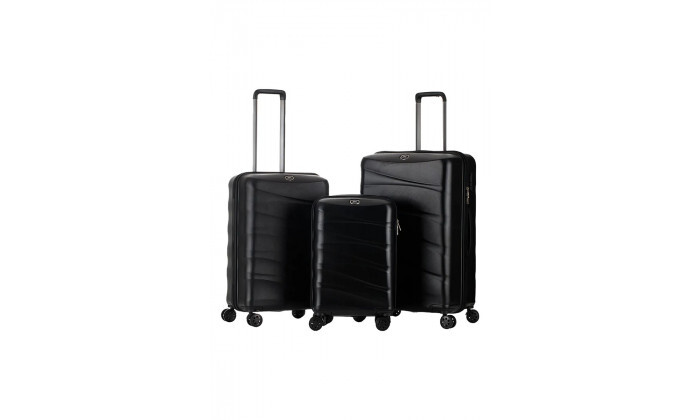 5 סט 3 מזוודות קשיחות 20, 24 ו-28 אינץ' GROUND - שחור