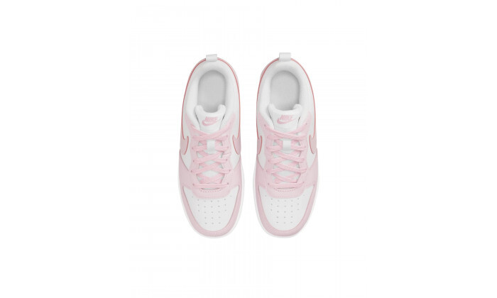 4 נעלי סניקרס Nike לנשים ונוער דגם Court Borough Low 2 SE - לבן/ורוד