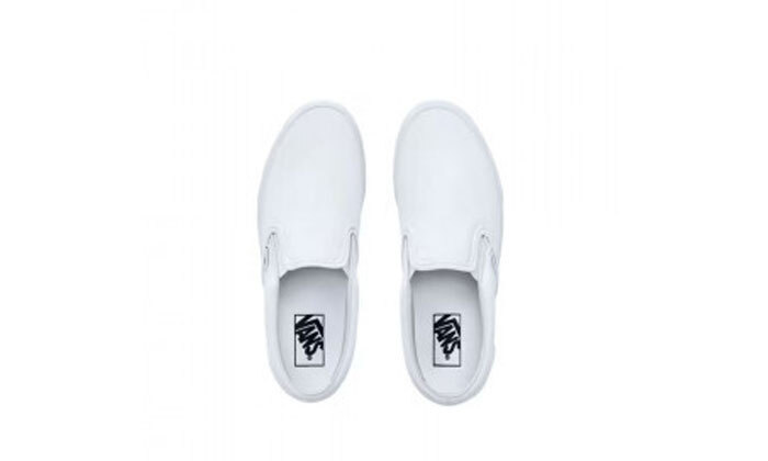 3 נעלי סניקרס Vans לגברים דגם Slip-On - לבן