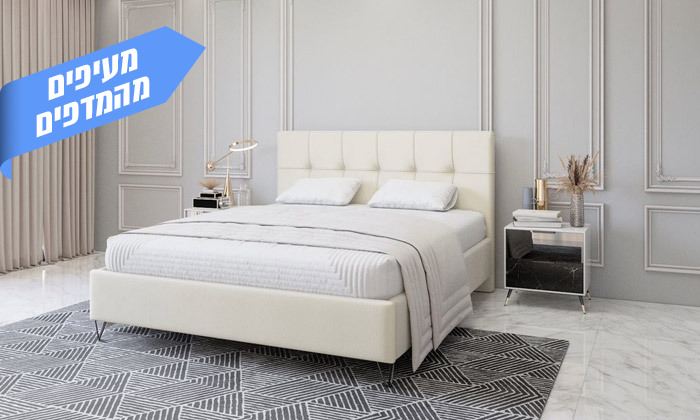 3 מיטה זוגית עם מזרן House Design דגם ניו יורק - מידות וצבעים לבחירה