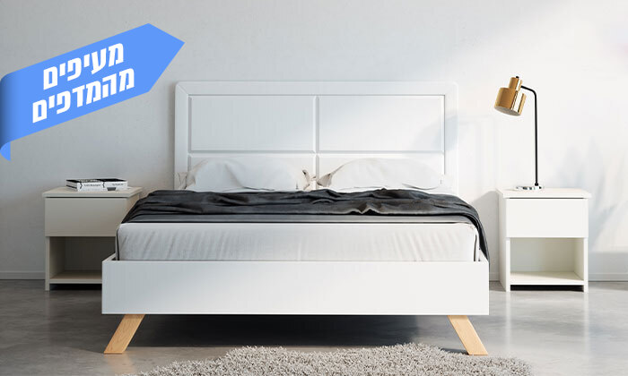 10 לזמן מוגבל: מיטה מרופדת מעץ מלא אולימפיה דגם 6021 כולל מזרן - מידות וצבעים לבחירה