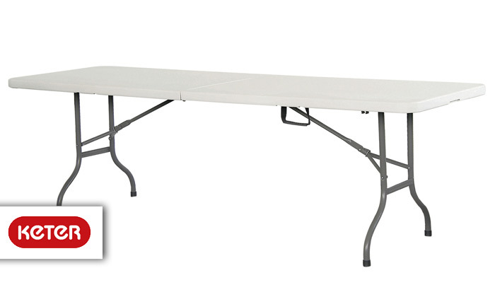 1 כתר: שולחן מתקפל 2.4 מ' דגם Fold&Go
