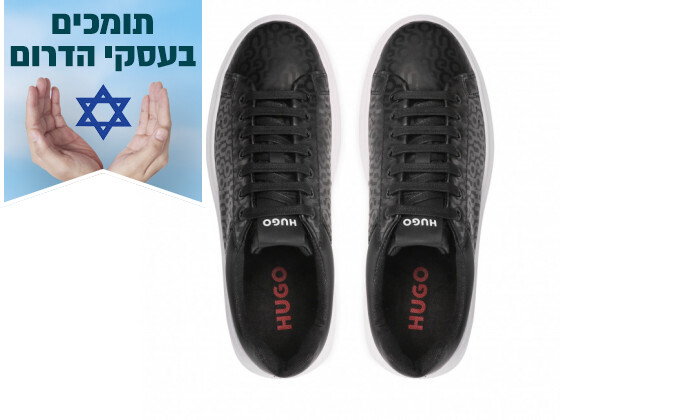4 נעלי סניקרס לגברים הוגו בוס Hugo Boss דגם Allen בצבע שחור