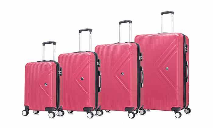 6 סט 4 מזוודות קשיחות SWISS דגם מונדיאליטו מיבואן רשמי - צבעים לבחירה