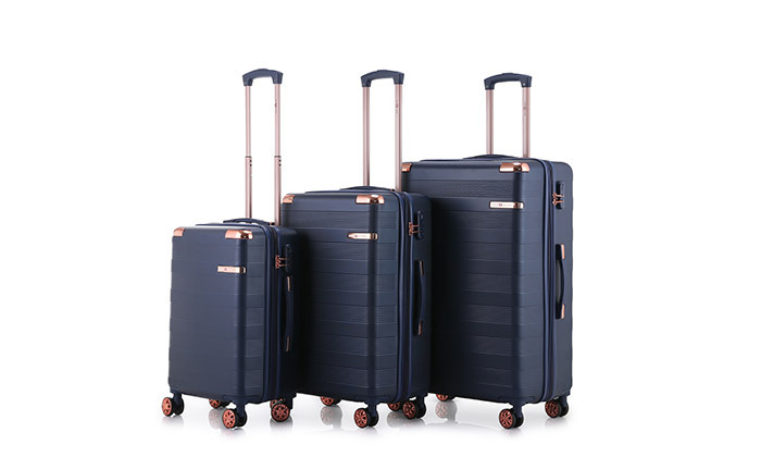 4 סט 3 מזוודות קשיחות SWISS VOYAGE דגם אמסטרדם ותיק איפור תואם - צבעים לבחירה