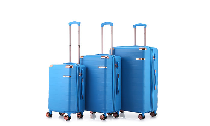 10 סט 3 מזוודות קשיחות SWISS VOYAGE דגם אמסטרדם ותיק איפור תואם - צבעים לבחירה
