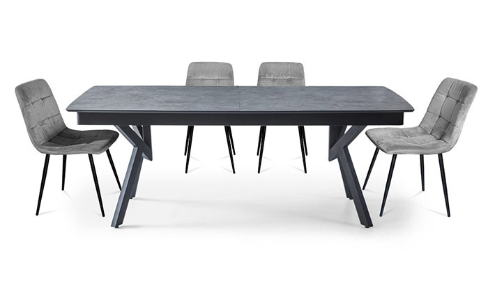9 שולחן נפתח דגם אייקון ו-6 כיסאות ויטוריו דיוואני - צבעים לבחירה