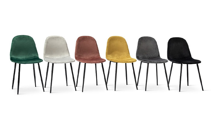 11 כיסא קטיפה לפינת אוכל טייק איט TAKE IT דגם 0055 - צבעים לבחירה