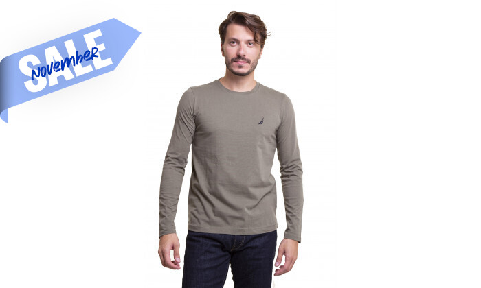 6 חולצה ארוכה לגברים NAUTICA - צבעים לבחירה