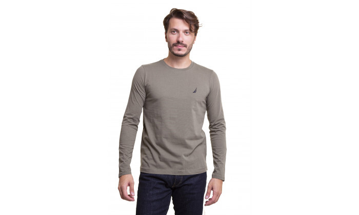 3 חולצת שרוול ארוך לגבר NAUTICA בצבע חאקי